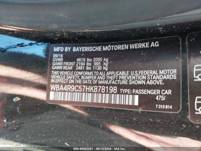 Photo 8 VIN: WBA4R9C57HK878198 - BMW 430I 