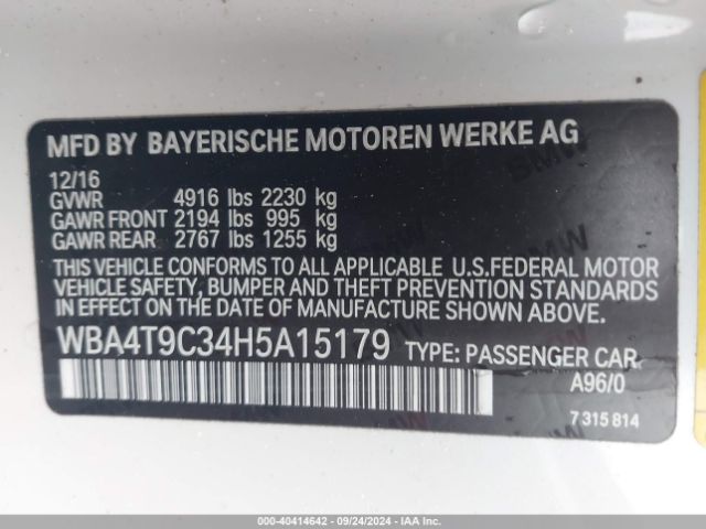 Photo 8 VIN: WBA4T9C34H5A15179 - BMW 440I 