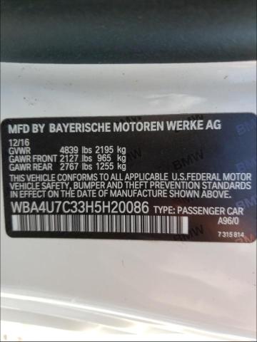 Photo 9 VIN: WBA4U7C33H5H20086 - BMW 430I 