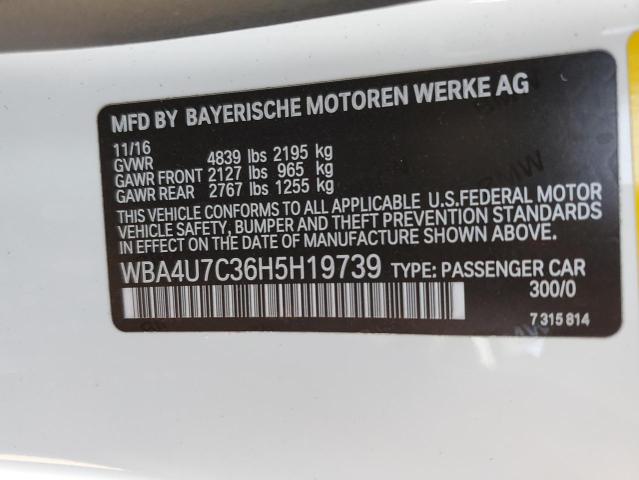 Photo 11 VIN: WBA4U7C36H5H19739 - BMW 430I 