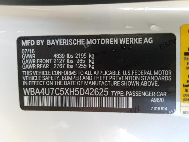 Photo 9 VIN: WBA4U7C5XH5D42625 - BMW 430I 