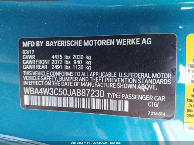 Photo 8 VIN: WBA4W3C50JAB87230 - BMW 430I 