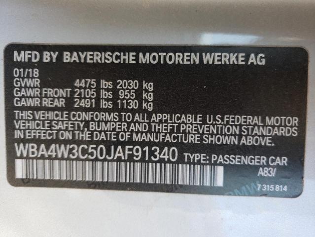 Photo 9 VIN: WBA4W3C50JAF91340 - BMW 430I 