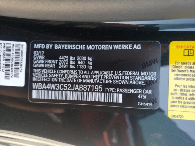 Photo 9 VIN: WBA4W3C52JAB87195 - BMW 430I 