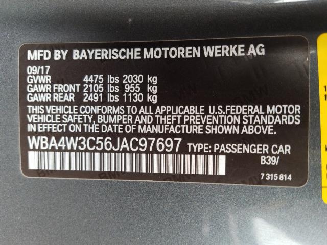 Photo 9 VIN: WBA4W3C56JAC97697 - BMW 430I 