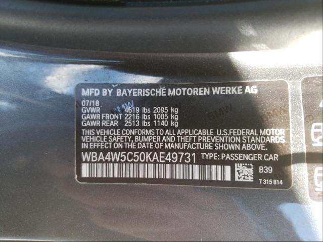 Photo 9 VIN: WBA4W5C50KAE49731 - BMW 430XI 