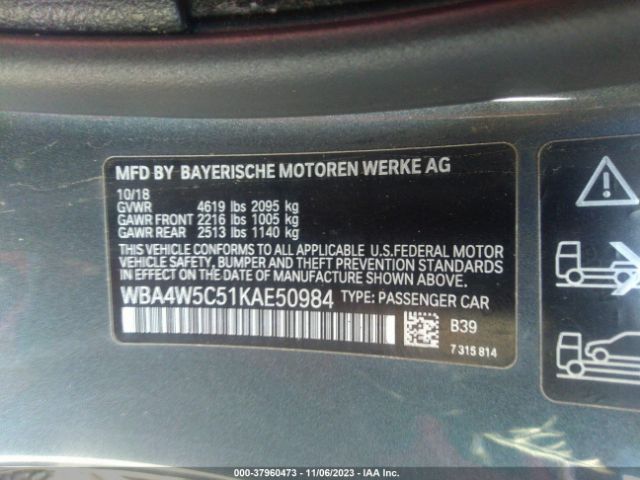 Photo 8 VIN: WBA4W5C51KAE50984 - BMW 430I 