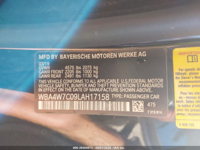 Photo 8 VIN: WBA4W7C09LAH17158 - BMW 440I 