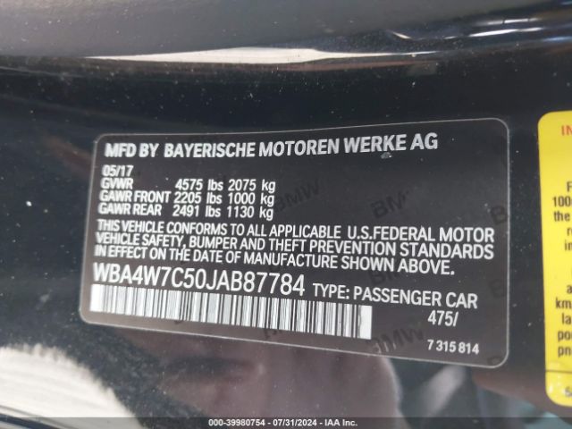 Photo 8 VIN: WBA4W7C50JAB87784 - BMW 440I 