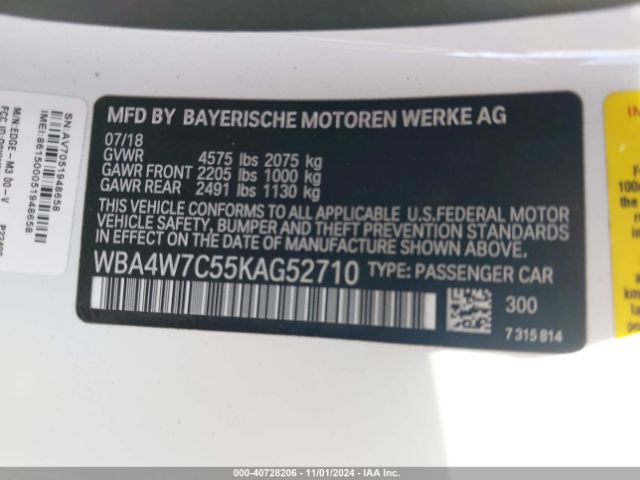 Photo 8 VIN: WBA4W7C55KAG52710 - BMW 440I 