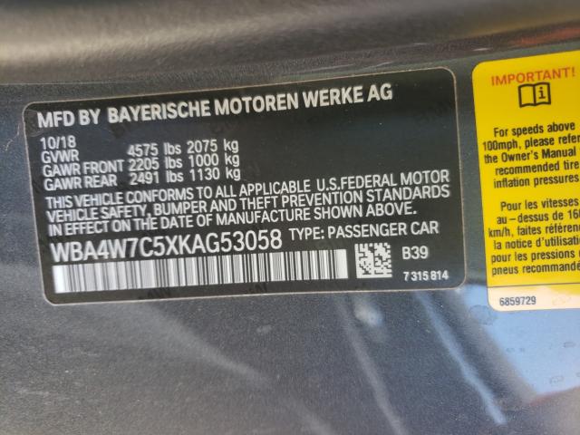 Photo 9 VIN: WBA4W7C5XKAG53058 - BMW 440I 