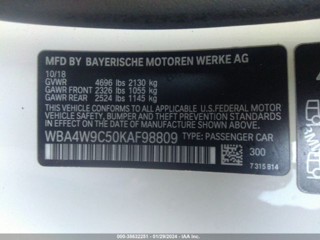 Photo 8 VIN: WBA4W9C50KAF98809 - BMW 440I 