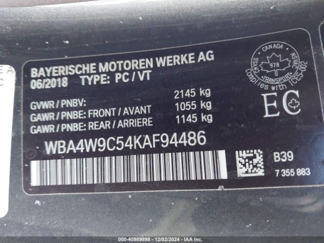 Photo 8 VIN: WBA4W9C54KAF94486 - BMW 440I 