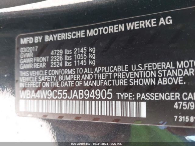 Photo 8 VIN: WBA4W9C55JAB94905 - BMW 440I 