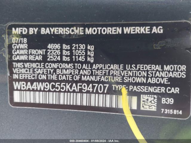 Photo 8 VIN: WBA4W9C55KAF94707 - BMW 440I 