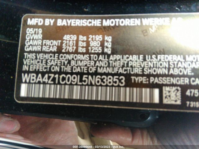 Photo 8 VIN: WBA4Z1C09L5N63853 - BMW 4 SERIES 