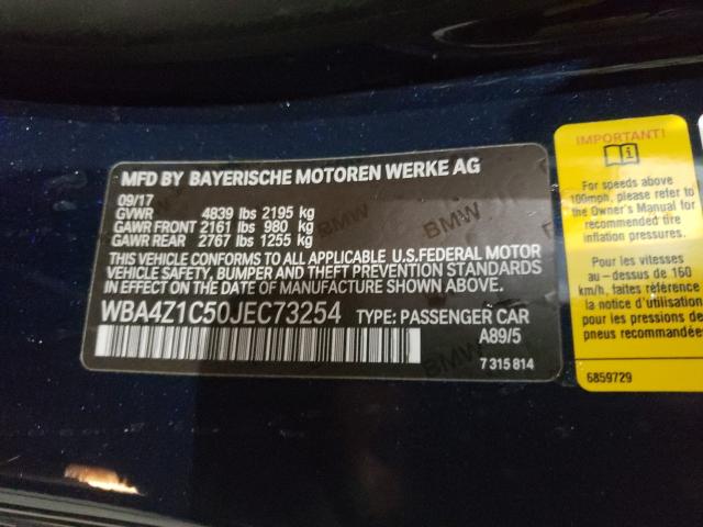 Photo 9 VIN: WBA4Z1C50JEC73254 - BMW 430I 