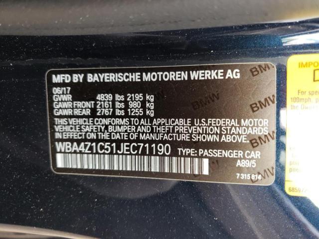 Photo 9 VIN: WBA4Z1C51JEC71190 - BMW 430I 