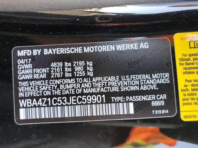 Photo 11 VIN: WBA4Z1C53JEC59901 - BMW 430I 