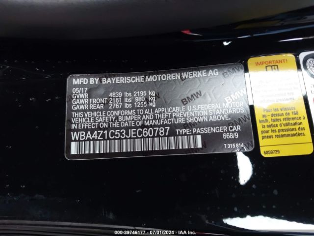 Photo 8 VIN: WBA4Z1C53JEC60787 - BMW 430I 