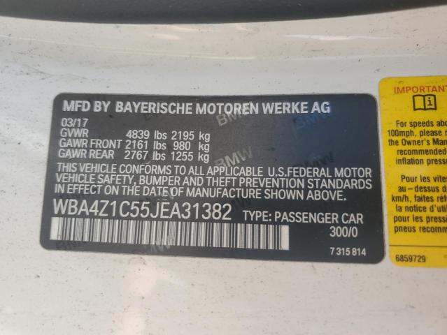 Photo 11 VIN: WBA4Z1C55JEA31382 - BMW 430I 