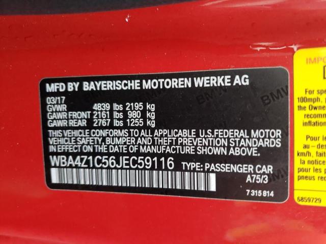 Photo 9 VIN: WBA4Z1C56JEC59116 - BMW 430I 