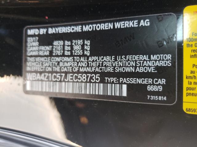 Photo 9 VIN: WBA4Z1C57JEC58735 - BMW 430I 