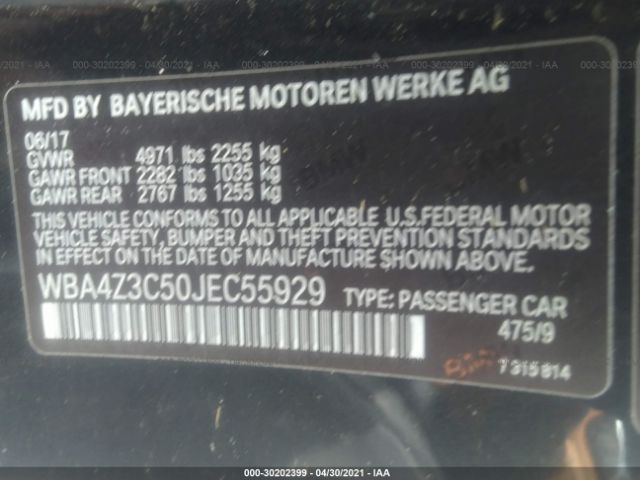 Photo 8 VIN: WBA4Z3C50JEC55929 - BMW 4 