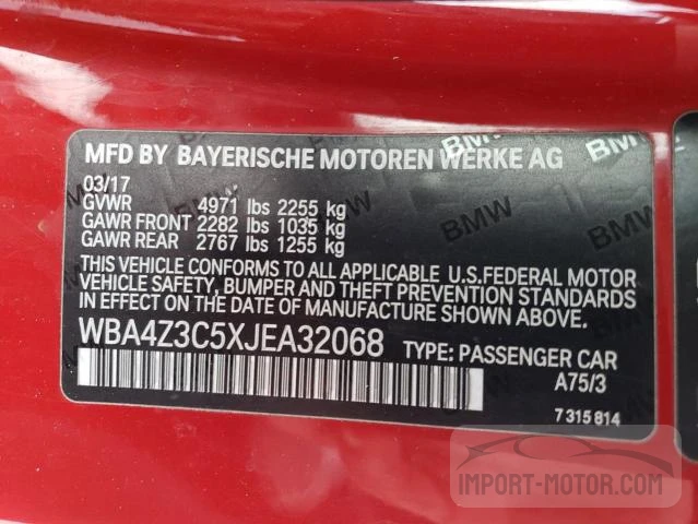 Photo 11 VIN: WBA4Z3C5XJEA32068 - BMW 4ER 