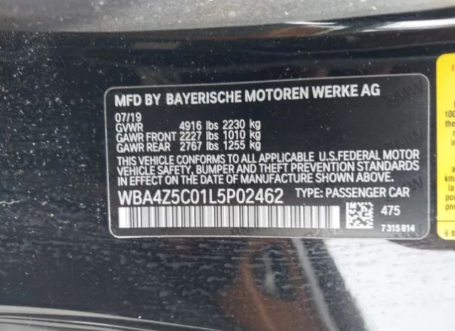 Photo 8 VIN: WBA4Z5C01L5P02462 - BMW 4 SERIES 