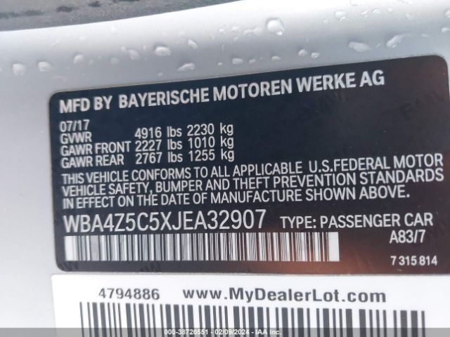 Photo 8 VIN: WBA4Z5C5XJEA32907 - BMW 440I 