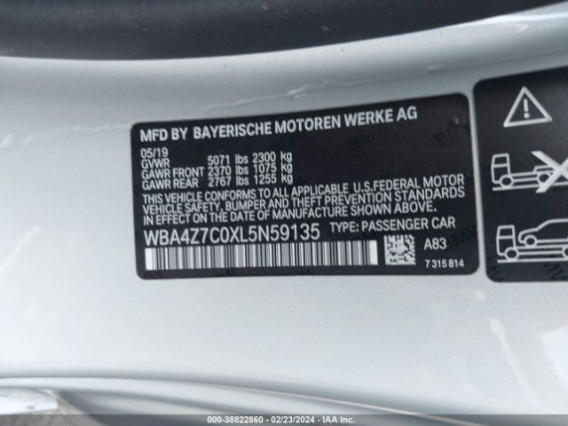 Photo 8 VIN: WBA4Z7C0XL5N59135 - BMW 440I 