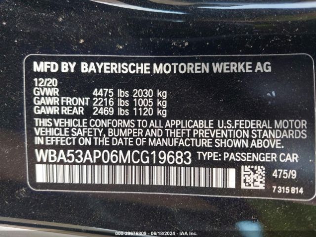 Photo 8 VIN: WBA53AP06MCG19683 - BMW 430I 