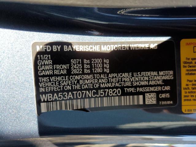 Photo 11 VIN: WBA53AT07NCJ57820 - BMW M440I 