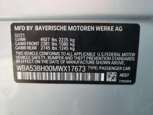 Photo 11 VIN: WBA53BH00MWX17673 - BMW 5 SERIES 