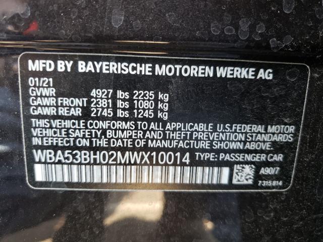 Photo 9 VIN: WBA53BH02MWX10014 - BMW 530I 