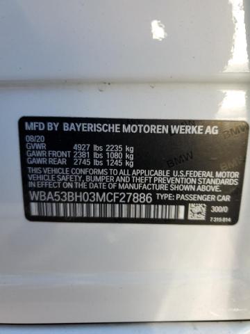 Photo 11 VIN: WBA53BH03MCF27886 - BMW 5 SERIES 