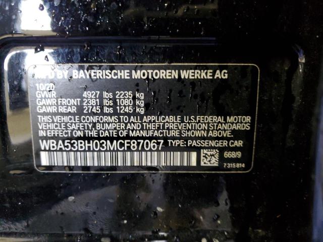 Photo 12 VIN: WBA53BH03MCF87067 - BMW 5 SERIES 