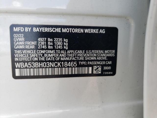 Photo 12 VIN: WBA53BH03NCK18465 - BMW 530 I 