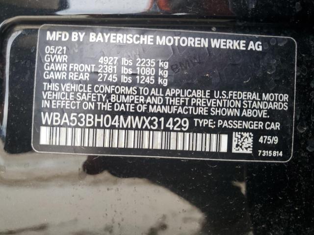 Photo 11 VIN: WBA53BH04MWX31429 - BMW 5 SERIES 