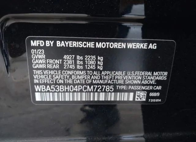 Photo 8 VIN: WBA53BH04PCM72785 - BMW 530I 