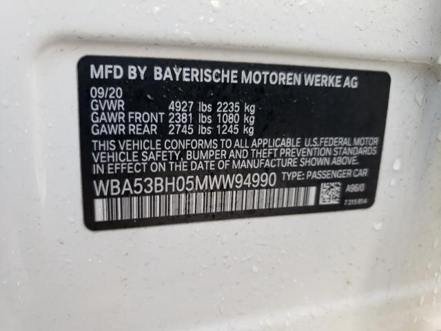 Photo 11 VIN: WBA53BH05MWW94990 - BMW 5 SERIES 