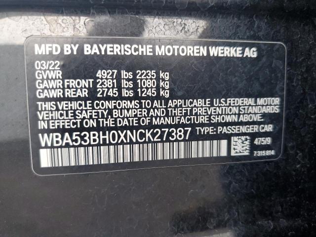 Photo 11 VIN: WBA53BH0XNCK27387 - BMW 530 I 