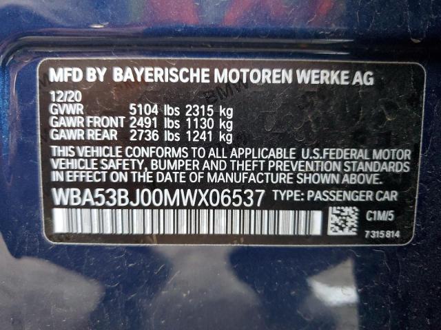 Photo 11 VIN: WBA53BJ00MWX06537 - BMW 540 I 