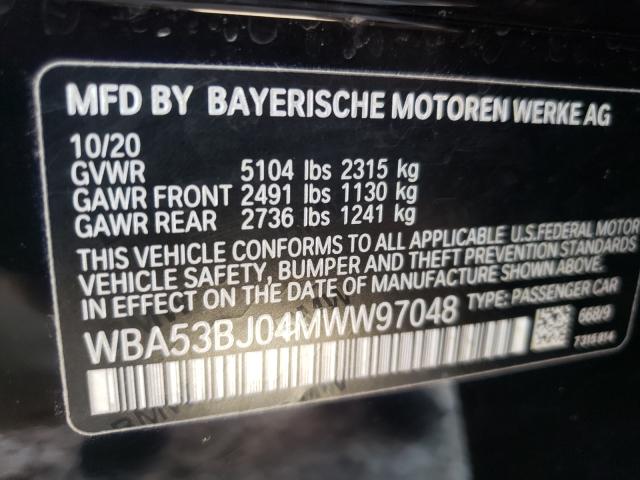 Photo 9 VIN: WBA53BJ04MWW97048 - BMW 540 I 