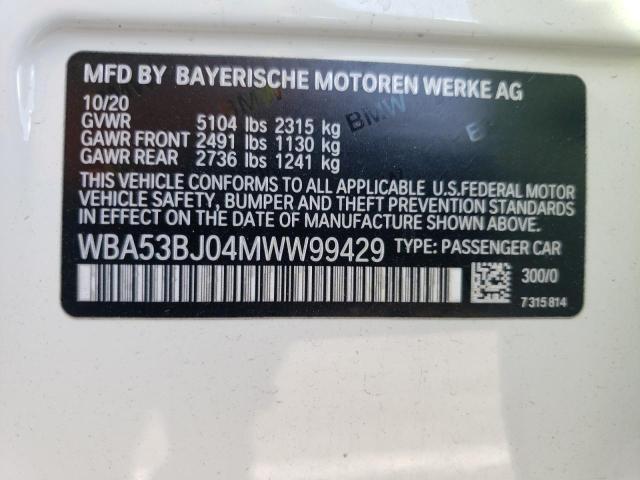 Photo 11 VIN: WBA53BJ04MWW99429 - BMW 540 I 