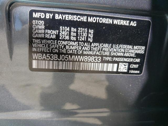 Photo 12 VIN: WBA53BJ05MWW89833 - BMW 540 I 