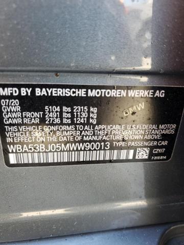 Photo 11 VIN: WBA53BJ05MWW90013 - BMW 540 I 