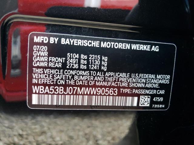 Photo 9 VIN: WBA53BJ07MWW90563 - BMW 540 I 