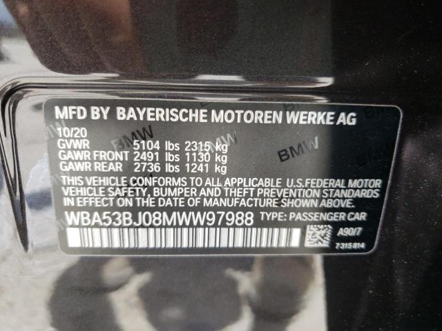 Photo 9 VIN: WBA53BJ08MWW97988 - BMW 540 I 